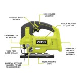 Ryobi One+ Cordless Orbital P5231,T-Shaped Jigsaw