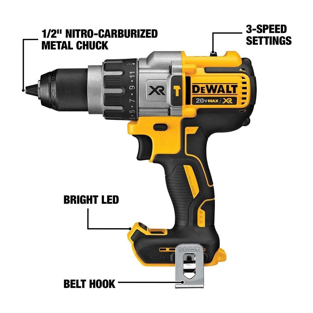 DEWALT 20V MAX* XR Hammer Drill Brushless Motor